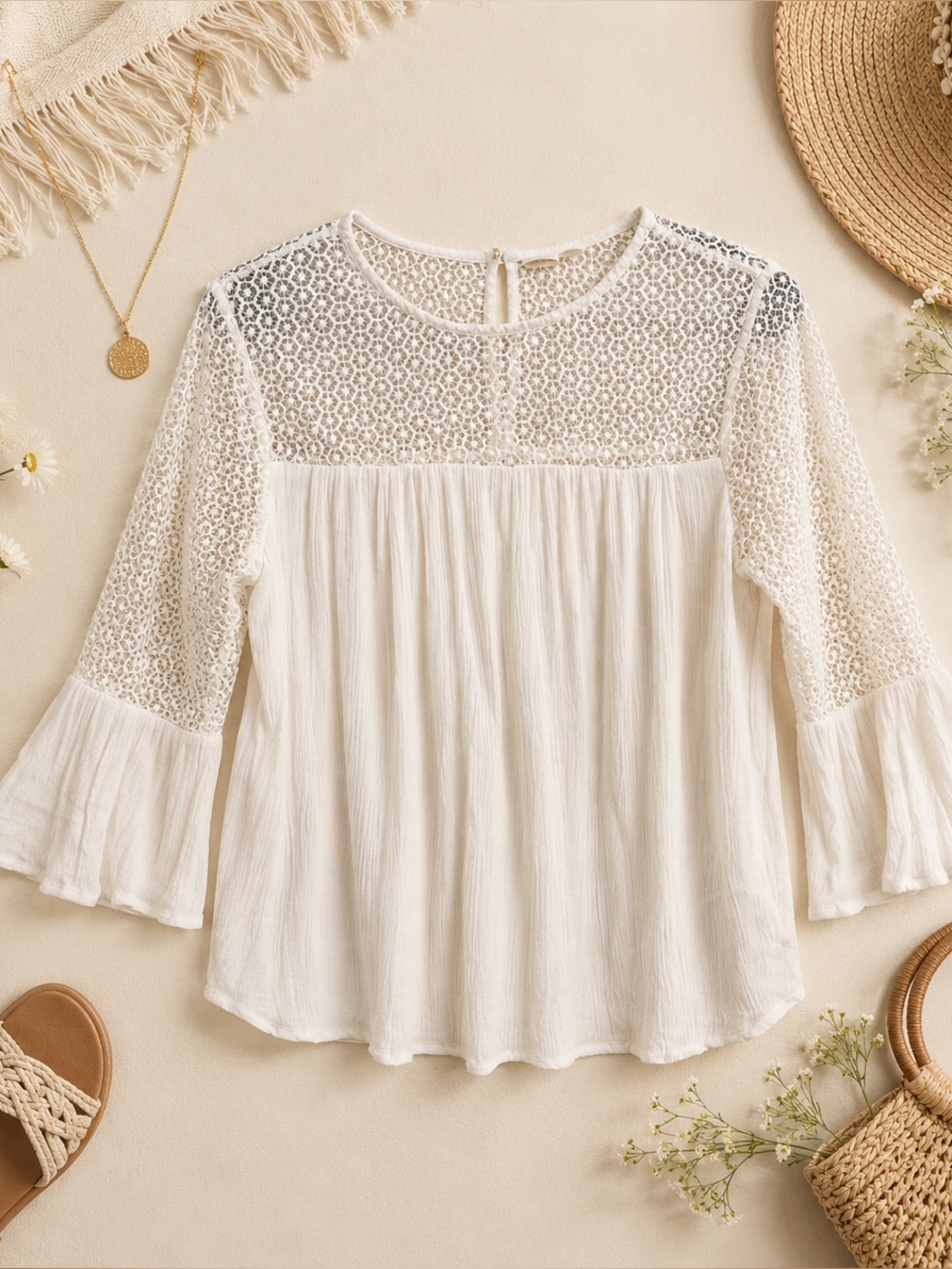Gap Lace Boho Blouse